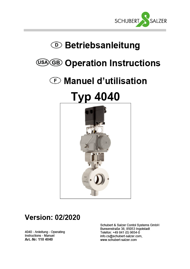 Schubert&Salzer 4040 Operating Instructions