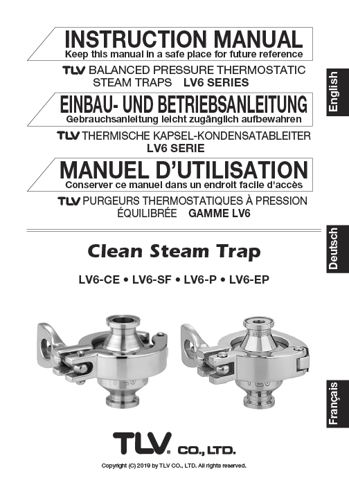 TLV LV Series Instruction Manual