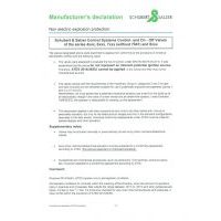 Schubert&Salzer Manufacturer’s declaration — Non electric explosion protection