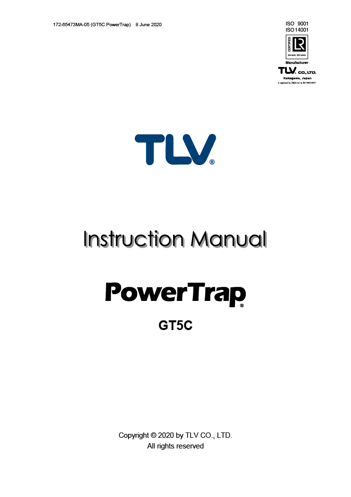 TLV GT5C Instruction Manual